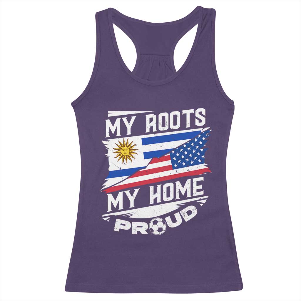 Uruguayan American Racerback Tank Top My Roots My Home Proud TS09 Purple Print Your Wear