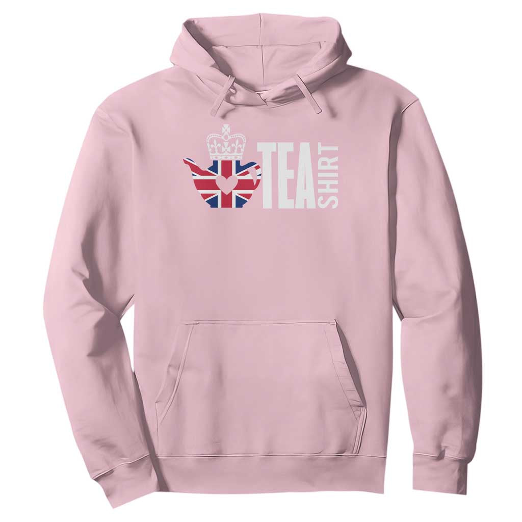 Funny English Tea UK Flag Hoodie TS09 Light Pink Print Your Wear