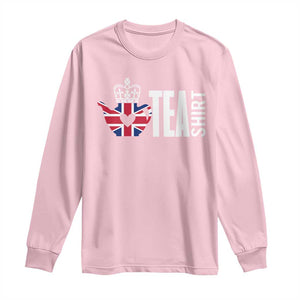 Funny English Tea UK Flag Long Sleeve Shirt TS09 Light Pink Print Your Wear