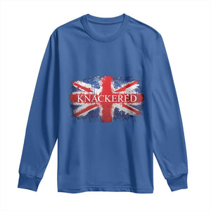 Funny Knackered The UK Flag British Long Sleeve Shirt TS09 Royal Blue Print Your Wear