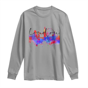 Traveling London Trip Long Sleeve Shirt TS09 Sport Gray Print Your Wear