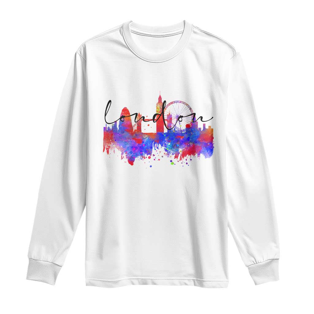 Traveling London Trip Long Sleeve Shirt TS09 White Print Your Wear