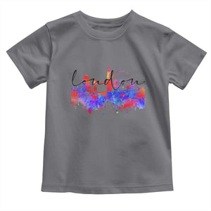 Traveling London Trip Toddler T Shirt TS09 Charcoal Print Your Wear