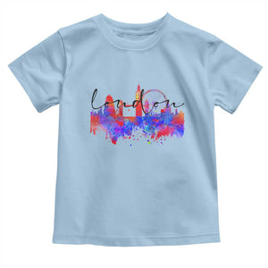 Traveling London Trip Toddler T Shirt TS09 Light Blue Print Your Wear