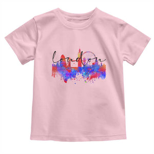 Traveling London Trip Toddler T Shirt TS09 Light Pink Print Your Wear