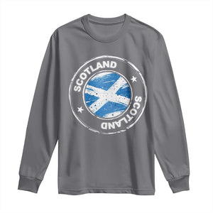 Scotland Flag Scottish Pride Long Sleeve Shirt TS09 Charcoal Print Your Wear