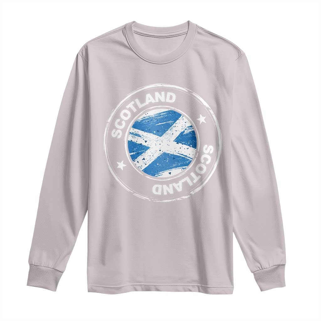 Scotland Flag Scottish Pride Long Sleeve Shirt TS09 Ice Gray Print Your Wear