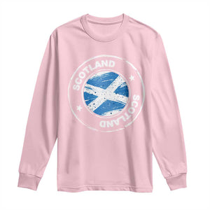 Scotland Flag Scottish Pride Long Sleeve Shirt TS09 Light Pink Print Your Wear