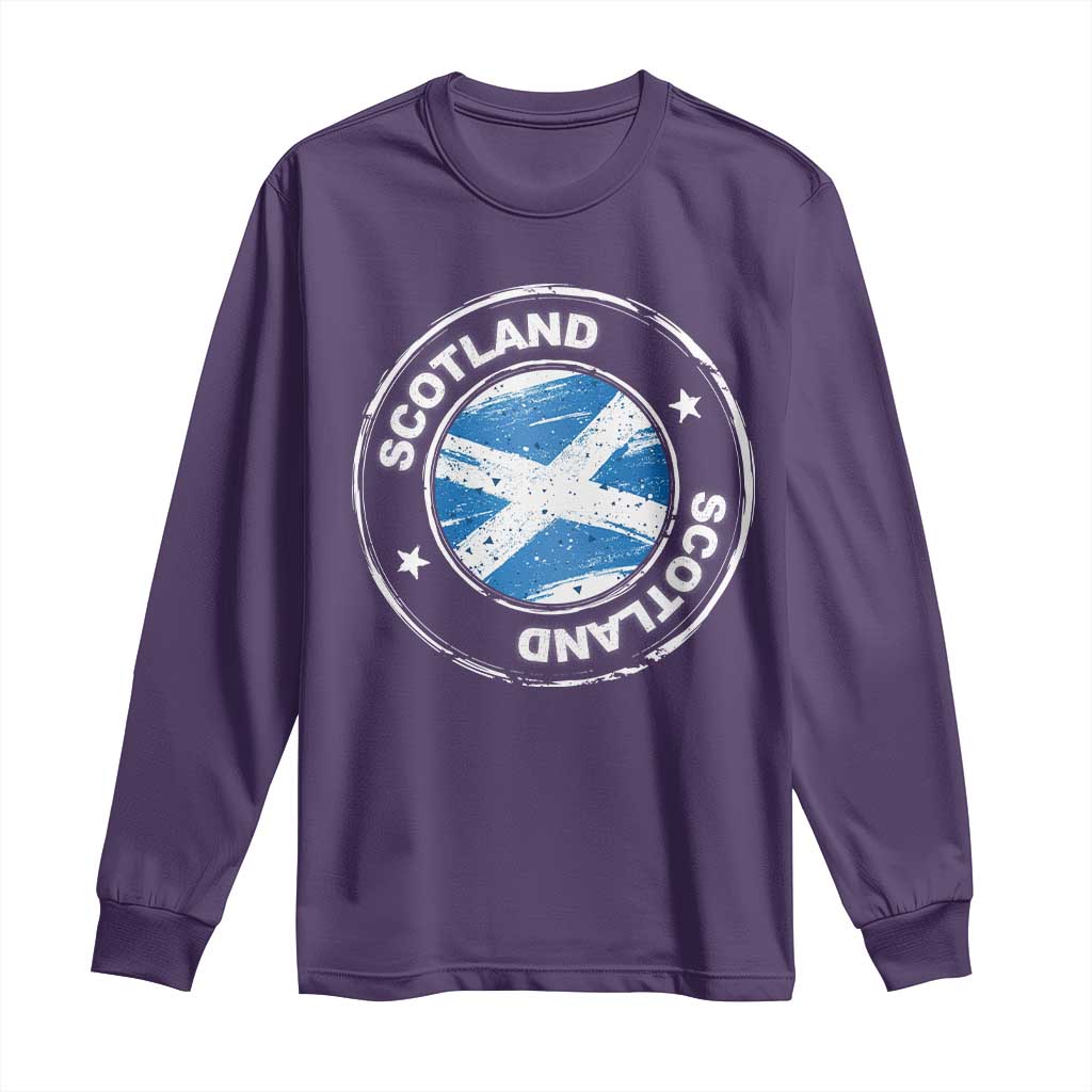Scotland Flag Scottish Pride Long Sleeve Shirt TS09 Purple Print Your Wear