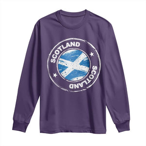 Scotland Flag Scottish Pride Long Sleeve Shirt TS09 Purple Print Your Wear