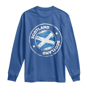 Scotland Flag Scottish Pride Long Sleeve Shirt TS09 Royal Blue Print Your Wear