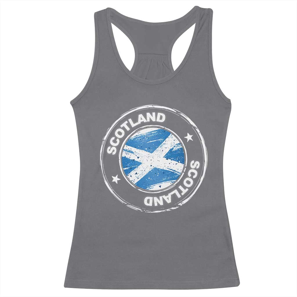 Scotland Flag Scottish Pride Racerback Tank Top TS09 Charcoal Print Your Wear