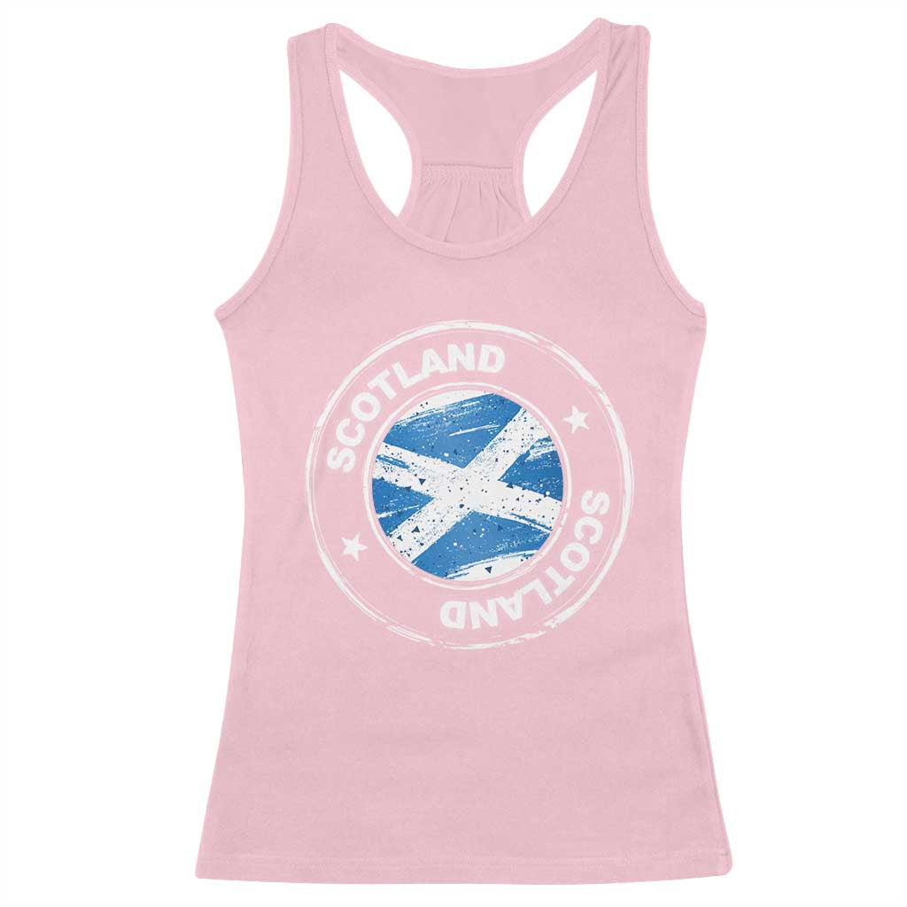 Scotland Flag Scottish Pride Racerback Tank Top TS09 Light Pink Print Your Wear