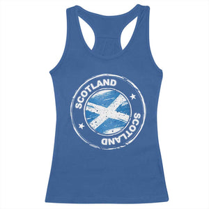 Scotland Flag Scottish Pride Racerback Tank Top TS09 Royal Blue Print Your Wear