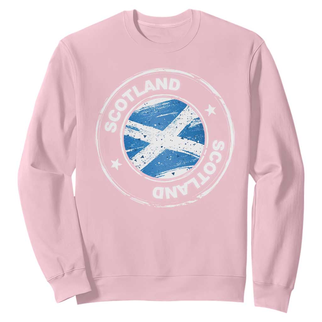 Scotland Flag Scottish Pride Sweatshirt TS09 Light Pink Print Your Wear
