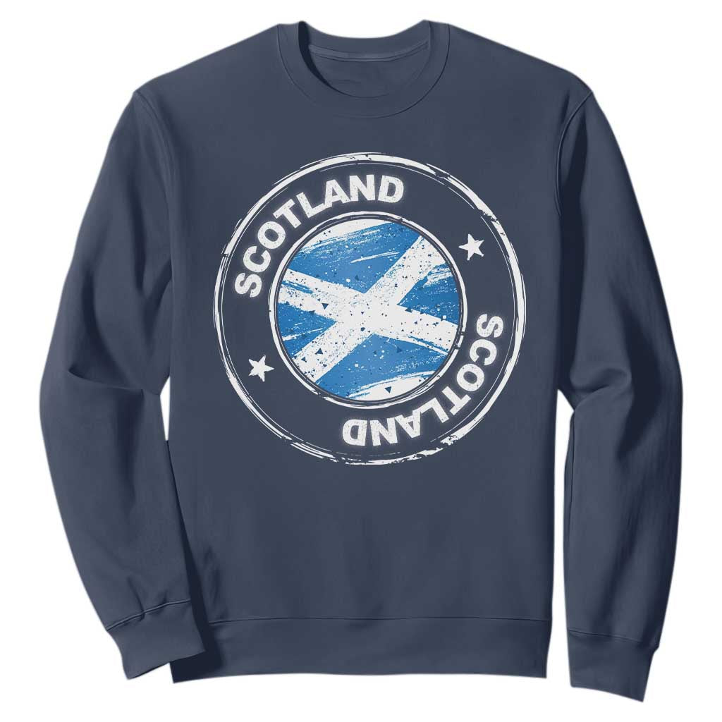 Scotland Flag Scottish Pride Sweatshirt TS09 Navy Print Your Wear