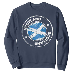 Scotland Flag Scottish Pride Sweatshirt TS09 Navy Print Your Wear