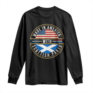 Scottish American Long Sleeve Shirt Made In America With Scottish Parts Scotland TS09 Black Print Your Wear