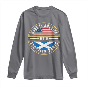 Scottish American Long Sleeve Shirt Made In America With Scottish Parts Scotland TS09 Charcoal Print Your Wear