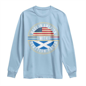 Scottish American Long Sleeve Shirt Made In America With Scottish Parts Scotland TS09 Light Blue Print Your Wear