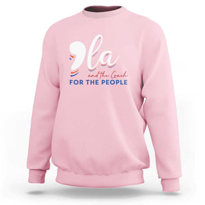 Harris Walz 2024 Sweatshirt Comma La Kamala And The Coach For The People TS09 Light Pink Print Your Wear