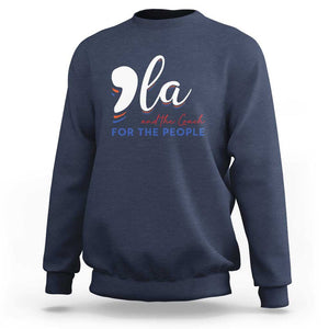 Harris Walz 2024 Sweatshirt Comma La Kamala And The Coach For The People TS09 Navy Print Your Wear