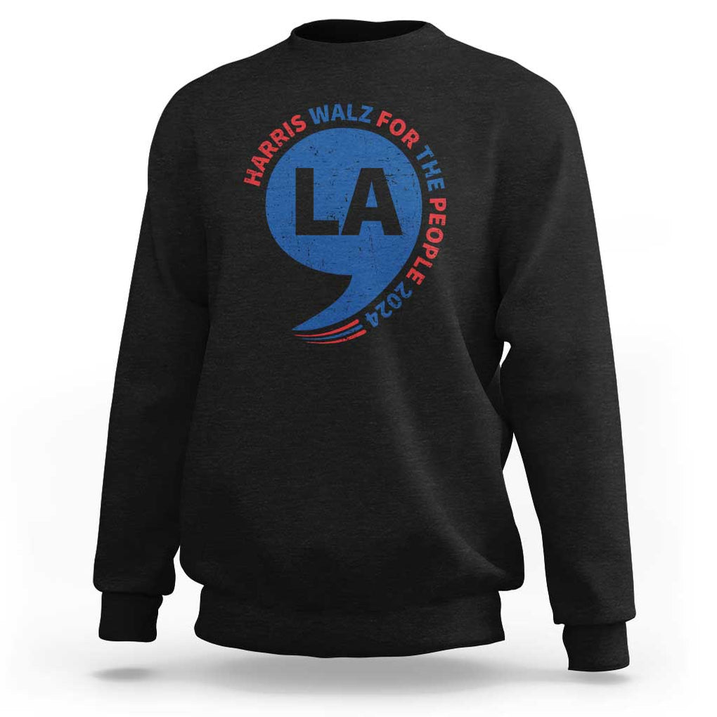 Comma La Kamala Sweatshirt Harris Walz For The People 2024 TS09 Black Print Your Wear