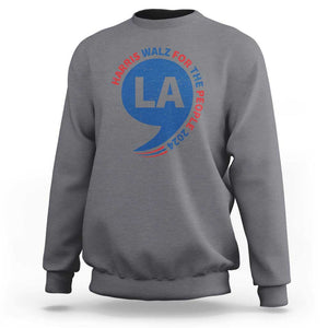 Comma La Kamala Sweatshirt Harris Walz For The People 2024 TS09 Charcoal Print Your Wear