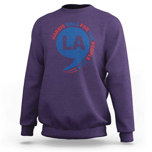 Comma La Kamala Sweatshirt Harris Walz For The People 2024 TS09 Purple Print Your Wear