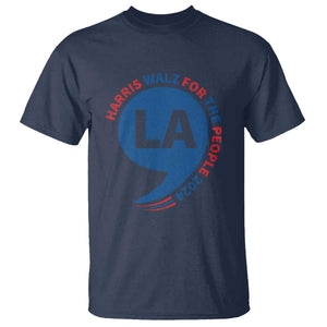 Comma La Kamala T Shirt Harris Walz For The People 2024 TS09 Navy Print Your Wear