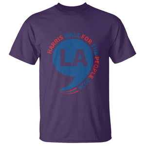 Comma La Kamala T Shirt Harris Walz For The People 2024 TS09 Purple Print Your Wear