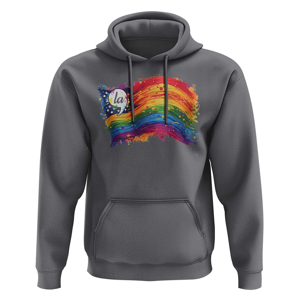 Rainbow Flag Comma La Harris 2024 Hoodie TS09 Charcoal Print Your Wear