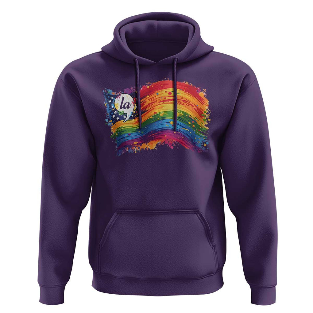 Rainbow Flag Comma La Harris 2024 Hoodie TS09 Purple Print Your Wear
