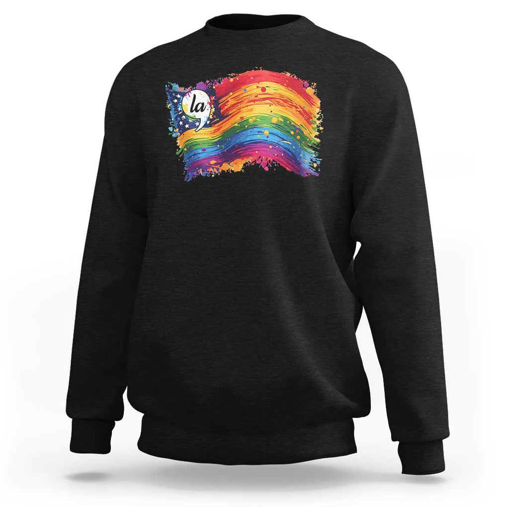 Rainbow Flag Comma La Harris 2024 Sweatshirt TS09 Black Print Your Wear