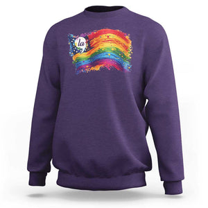 Rainbow Flag Comma La Harris 2024 Sweatshirt TS09 Purple Print Your Wear