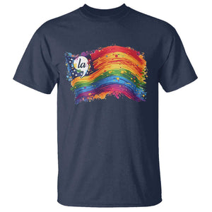 Rainbow Flag Comma La Harris 2024 T Shirt TS09 Navy Print Your Wear