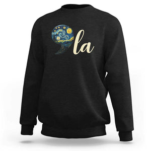 Comma La Harris Sweatshirt Kamala 2024 Starry Night Aesthetic TS09 Black Print Your Wear