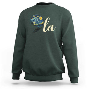 Comma La Harris Sweatshirt Kamala 2024 Starry Night Aesthetic TS09 Dark Forest Green Print Your Wear