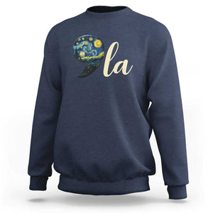 Comma La Harris Sweatshirt Kamala 2024 Starry Night Aesthetic TS09 Navy Print Your Wear