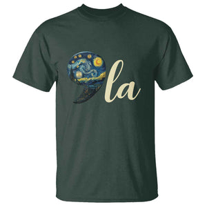 Comma La Harris T Shirt Kamala 2024 Starry Night Aesthetic TS09 Dark Forest Green Print Your Wear