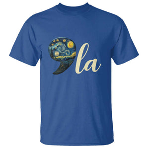 Comma La Harris T Shirt Kamala 2024 Starry Night Aesthetic TS09 Royal Blue Print Your Wear