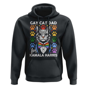 Gay Cat Dad For Kamala Hoodie Harris LGBT Support 2024 TS09 Black Print Your Wear