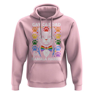 Gay Cat Dad For Kamala Hoodie Harris LGBT Support 2024 TS09 Light Pink Print Your Wear