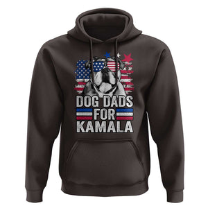 Dog Dad For Kamala Hoodie Harris 2024 Cool French Bull Dog American Flag TS09 Dark Chocolate Print Your Wear