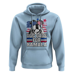 Dog Dad For Kamala Hoodie Harris 2024 Cool French Bull Dog American Flag TS09 Light Blue Print Your Wear