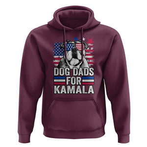 Dog Dad For Kamala Hoodie Harris 2024 Cool French Bull Dog American Flag TS09 Maroon Print Your Wear