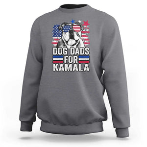 Dog Dad For Kamala Sweatshirt Harris 2024 Cool French Bull Dog American Flag TS09 Charcoal Print Your Wear