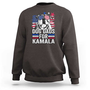 Dog Dad For Kamala Sweatshirt Harris 2024 Cool French Bull Dog American Flag TS09 Dark Chocolate Print Your Wear