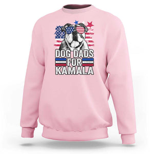 Dog Dad For Kamala Sweatshirt Harris 2024 Cool French Bull Dog American Flag TS09 Light Pink Print Your Wear