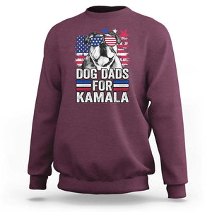 Dog Dad For Kamala Sweatshirt Harris 2024 Cool French Bull Dog American Flag TS09 Maroon Print Your Wear